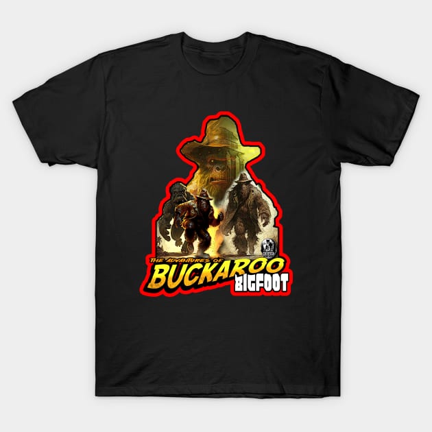 The Adventures of Buckaroo Bigfoot Sasquatch Explorer T-Shirt by National Cryptid Society